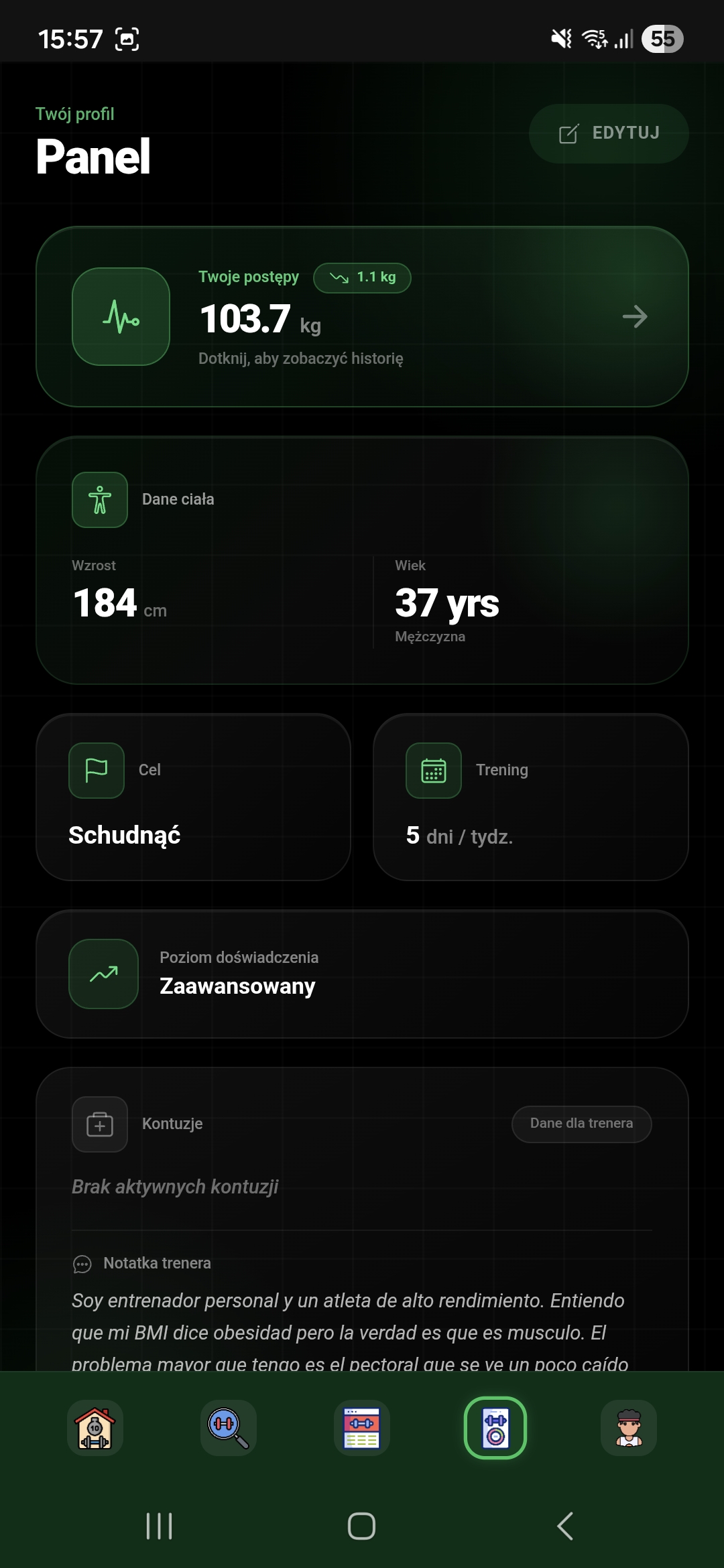Smart fitness diagnostic